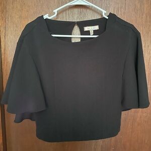 Black cropped blouse